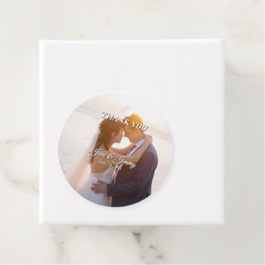 Elegante bruiloft uitnodiging bedankjes labels (In situ)