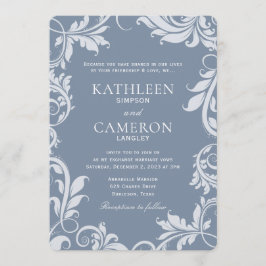 Elegante bruiloft uitnodiging | Bladeren | Dusty B