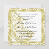 Elegante bruiloft uitnodiging - Goud (Voorkant)