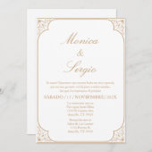 Elegante bruiloft uitnodiging in het Spaans (Voorkant / Achterkant)