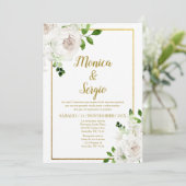 Elegante bruiloft uitnodiging in het Spaans (Staand voorkant)