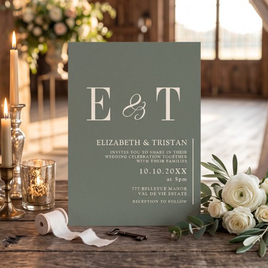 Elegante bruiloft uitnodiging in minimalistische s