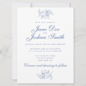 Elegante bruiloft uitnodiging met groen (Voorkant)