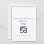 Elegante bruiloft uitnodiging met QR Code (Achterkant)