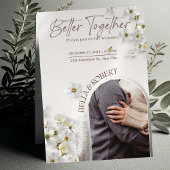 Elegante bruiloft uitnodiging met zilveren glitter