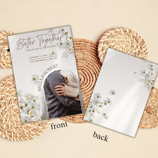 Elegante bruiloft uitnodiging met zilveren glitter