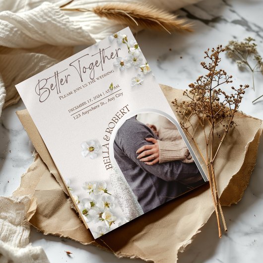 Elegante bruiloft uitnodiging met zilveren glitter