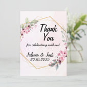 Elegante bruiloft uitnodiging minimalistische scri (Staand voorkant)