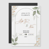 Elegante bruiloft uitnodiging om Amr & Nada te vie Magnetische Uitnodiging (Voorkant / Achterkant)