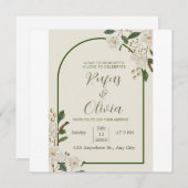 Elegante bruiloft uitnodiging ontwerp – gepersonal (Voorkant / Achterkant)