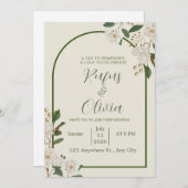 Elegante bruiloft uitnodiging ontwerp – gepersonal (Voorkant / Achterkant)