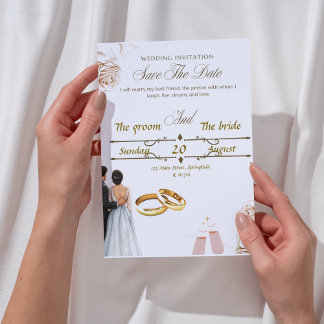 Elegante bruiloft uitnodiging ontwerp - tijdloze s