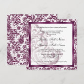Elegante bruiloft uitnodiging - Paarse (Voorkant / Achterkant)