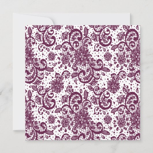 Elegante bruiloft uitnodiging - Paarse (Achterkant)