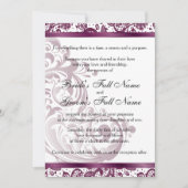 Elegante bruiloft uitnodiging - Paarse 5x7 (Voorkant)