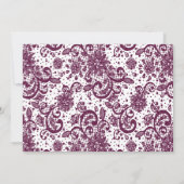 Elegante bruiloft uitnodiging - Paarse 5x7 (Achterkant)