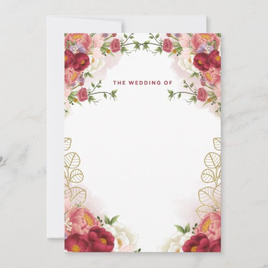Elegante bruiloft uitnodiging Persoonlijke liefdes (Voorkant)