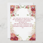 Elegante bruiloft uitnodiging Persoonlijke liefdes (Achterkant)