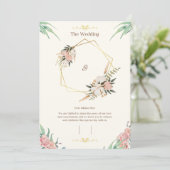 Elegante  bruiloft uitnodiging Sjabloon (Staand voorkant)