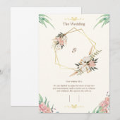 Elegante  bruiloft uitnodiging Sjabloon (Voorkant / Achterkant)