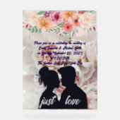 Elegante bruiloft uitnodiging Sjabloon Acryl Bord (Voorkant)