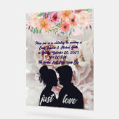 Elegante bruiloft uitnodiging Sjabloon Acryl Bord (Hoek)