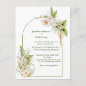 Elegante bruiloft uitnodiging Sjabloon Briefkaart (Voorkant)