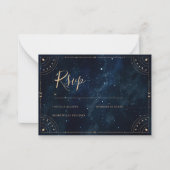Elegante bruiloft uitnodiging sterrennacht RSVP ka (Voorkant)
