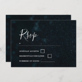 Elegante bruiloft uitnodiging sterrennacht RSVP ka