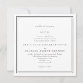 Elegante bruiloft uitnodiging - Verander achtergro (Voorkant)