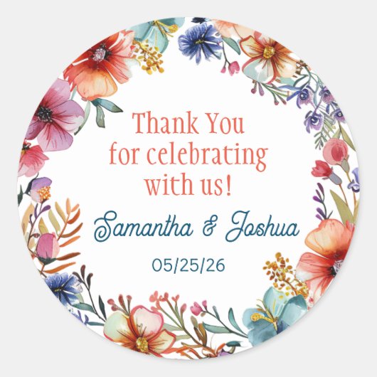 Elegante bruiloft uitnodiging zegel (Voorkant)