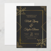 Elegante bruiloft uitnodigingen Kaart (Voorkant / Achterkant)