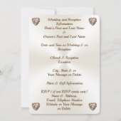 Elegante bruiloft uitnodigingen met foto, of verwi (Achterkant)