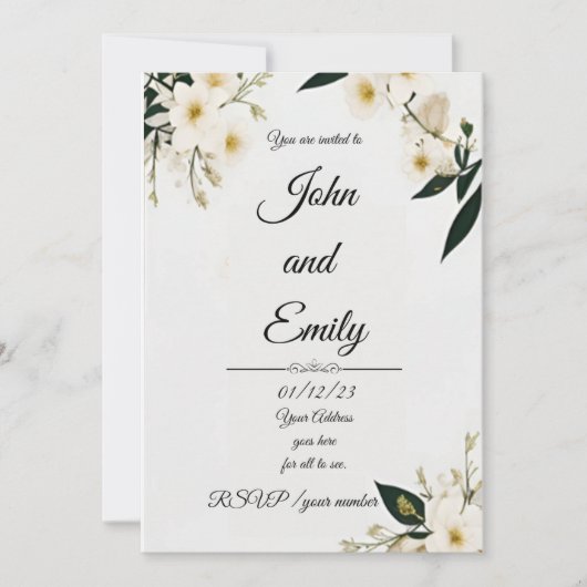 "Elegante bruiloft uitnodigingssuite" (Voorkant)