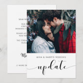 Elegante bruiloft update foto aankondiging (Voorkant / Achterkant)