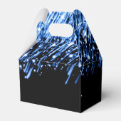 Elegante bruiloft vallende sterren "saffier blauw" bedankdoosjes (Achterkant)