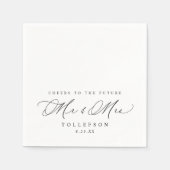 Elegante bruiloft Verloving servetten Cheers (Voorkant)