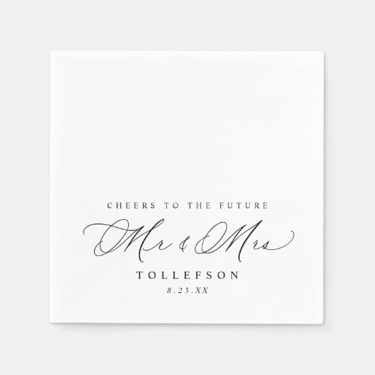 Elegante bruiloft Verloving servetten Cheers (Voorkant)