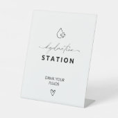 Elegante bruiloft verpleegkundige hydratatie stati reclamebord met voetstuk (Voorkant)