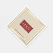 Elegante bruiloft viering receptie Beige & rood Servetten (Hoek)