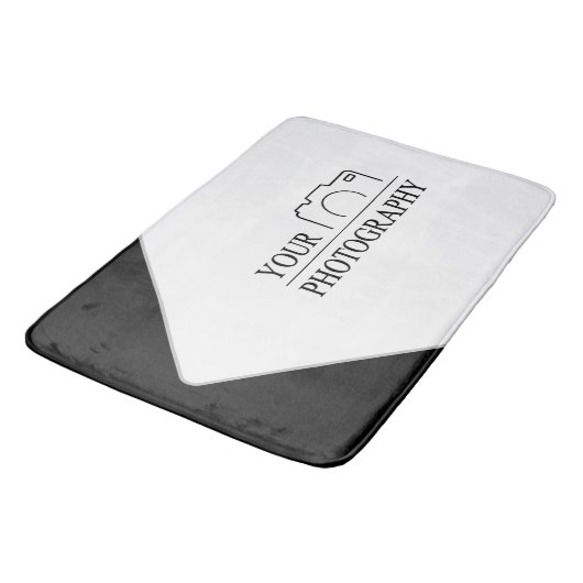 Elegante bruiloft Voeg gepersonaliseerde fotografi Badmat (Gekanteld)