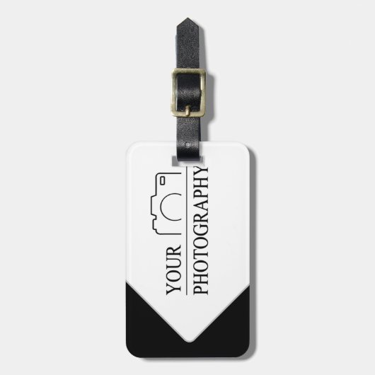 Elegante bruiloft Voeg gepersonaliseerde fotografi Bagagelabel (Voorkant verticaal)
