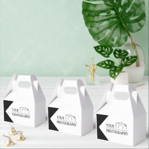 Elegante bruiloft Voeg gepersonaliseerde fotografi Bedankdoosjes