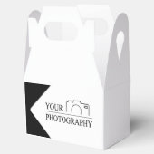 Elegante bruiloft Voeg gepersonaliseerde fotografi Bedankdoosjes (Geopend)