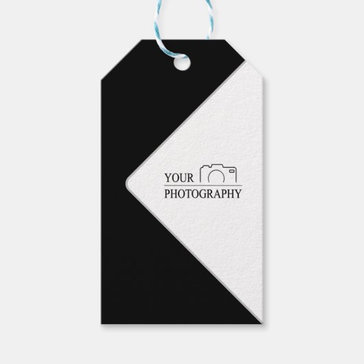 Elegante bruiloft Voeg gepersonaliseerde fotografi Cadeaulabel (Voorkant)