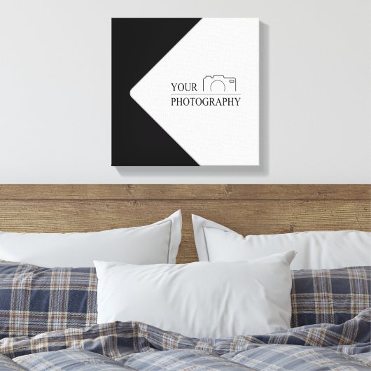 Elegante bruiloft Voeg gepersonaliseerde fotografi Canvas Afdruk (Insitu (Slaapkamer))