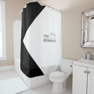 Elegante bruiloft Voeg gepersonaliseerde fotografi Douchegordijn