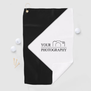 Elegante bruiloft Voeg gepersonaliseerde fotografi Golfhanddoek