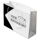 Elegante bruiloft Voeg gepersonaliseerde fotografi Groot Cadeauzakje (Achterkant Gekanteld)