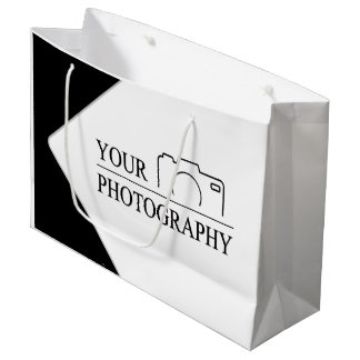 Elegante bruiloft Voeg gepersonaliseerde fotografi Groot Cadeauzakje